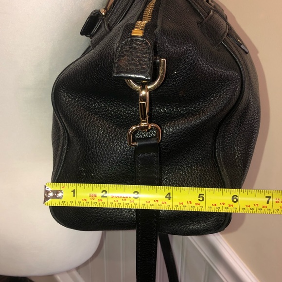 MICHAEL KORS Tumbled Black Leather Crossbody Satchel - Picture 11 of 17